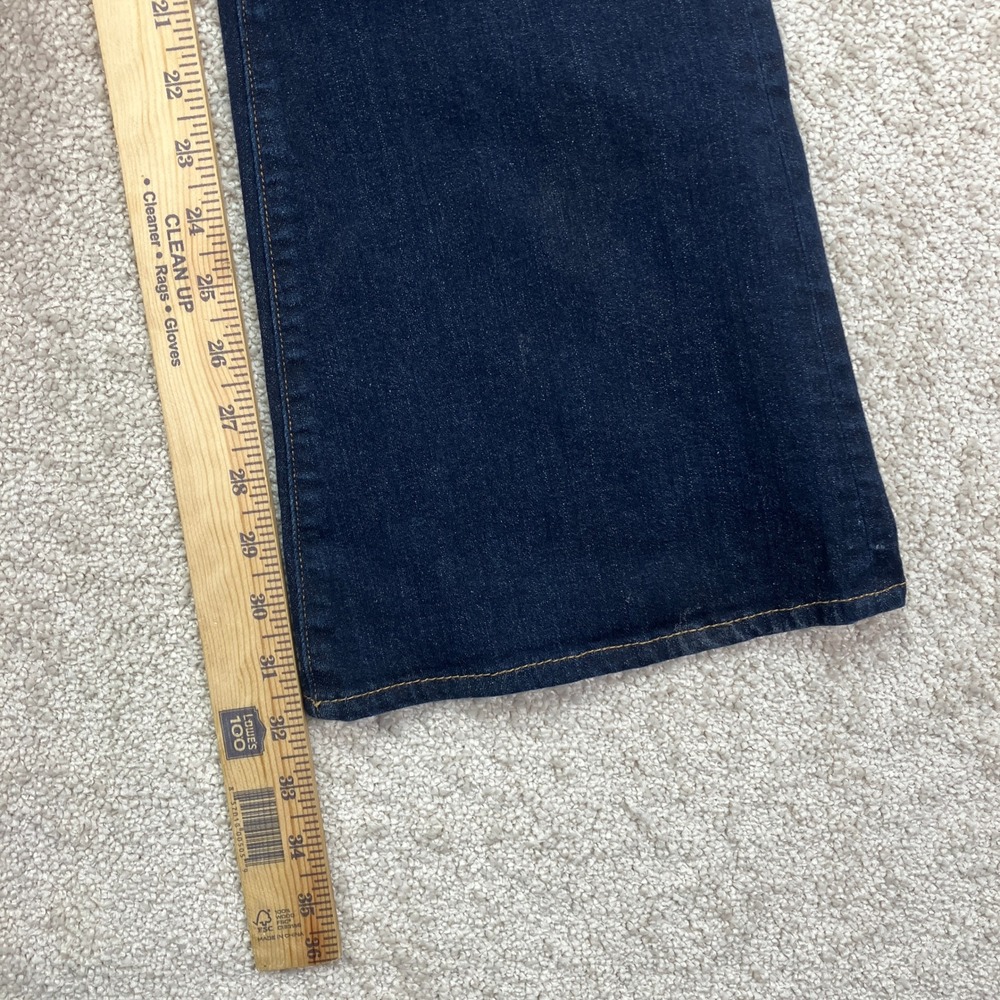 FRAME Denim Le High Flare Jeans Womens 32 x 32 Dark Blue Wash Stretch USA Made - Picture 8 of 10